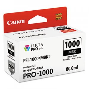 Canon 0545C002 (PFI-1000) Lucia Pro Ink, Matte Black CNM0545C002 0545C002