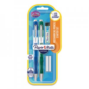 Paper Mate Clearpoint Elite Mechanical Pencils, 0.7 mm, HB (#2), Black Lead, Blue and Green Barrels, 2/Pack PAP1799404
