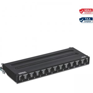 TRENDnet 12-Port Cat6A Shielded Wall Mount Patch Panel TC-P12C6AS