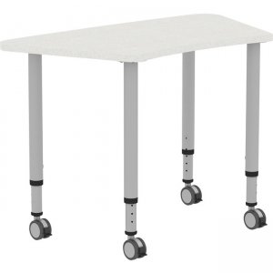 Lorell Height-adjustable Trapezoid Table 69583 LLR69583