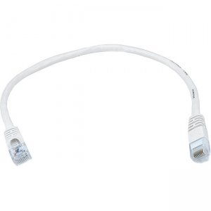 Monoprice 1FT 24AWG Cat5e 350MHz UTP Bare Copper Ethernet Network Cable - White 1978