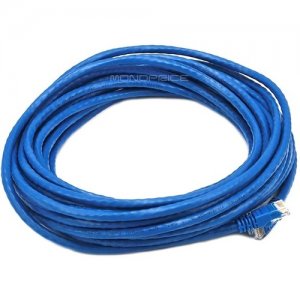 Monoprice 30FT 24AWG Cat5e 350MHz UTP Bare Copper Ethernet Network Cable - Blue 4900