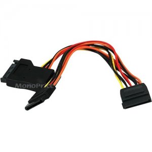 Monoprice 0.2meter 15Pin SATA Power Y Cable 5184