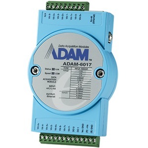 B+B SmartWorx 8-ch Isolated Analog Input Modbus TCP Module with 2-ch DO ADAM-6017-D ADAM-6017