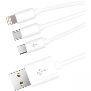 4XEM USB To Lightning Micro USB and USB Type C Cable For iPhone/iPod/iPad/Galaxy 4XUSBMUSB8PINUSBC