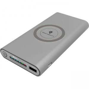 4XEM Fast Wireless Charging Power Banks with a 10000mAh Capacity Grey 4XWLSPWRBANKGR