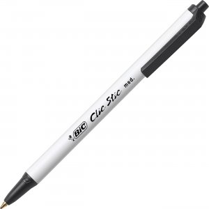 BIC Clic Stick 1.0mm Retractable Ball Pen CSM60BK BICCSM60BK