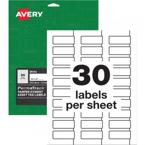 Avery PermaTrack Tamper-Evident Asset Tag Labels 60530 AVE60530
