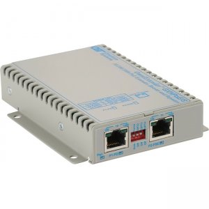 Omnitron Systems OmniConverter GXHPoE/S, 1xPoE/PD RJ-45 + 1xPoE/PSE RJ-45, Commercial Temp 2001-11