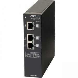 Omnitron Systems RuggedNet GXPoE+/Si, 1xPoE/PD RJ-45 + 2xPoE/PSE RJ-45, Extended Temp 2200-12Z