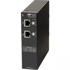 Omnitron Systems RuggedNet GXHPoE/Si, 1xPoE/PD RJ-45 + 1xPoE/PSE RJ-45, Extended Temp 2201-11Z