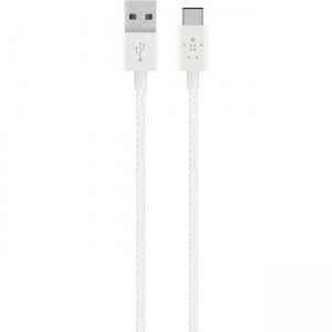 Belkin MIXIT↑ Metallic USB-C to USB-A Charge Cable F2CU060BT04-WHT