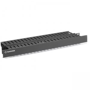 Black Box 1U Horizontal 19" IT Rackmount Cable Manager Double-Sided Black RMT105A