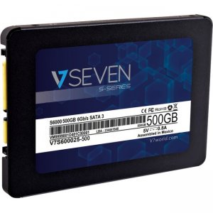 V7 S6000 3D NAND 500GB Internal SSD - SATA III 6 Gb/s, 2.5"/7mm V7S600025-500