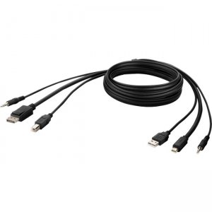 Belkin MiniDP to DP + USB A/B + Audio Passive Combo KVM Cable F1DN1CCBL-MP6T