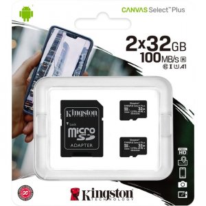 Kingston Canvas Select Plus microSD Card With Android A1 Performance Class SDCS2/32GB-2P1A