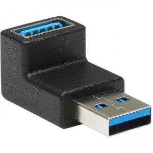 Tripp Lite USB 3.0 SuperSpeed Adapter - USB-A to USB-A, M/F, Down Angle, Black U324-000-DN
