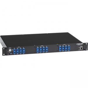 Black Box Rackmount Gang Switch - 19" , 1U, (4) Duplex Multimode SC, Network Manageable NBS004MA
