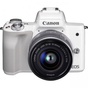 Canon EOS EF-M 15-45mm f/3.5-6.3 IS STM Lens Kit White 2681C011 M50