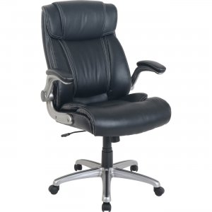 Lorell Soho Flip Armrest High-back Leather Chair 81803 LLR81803