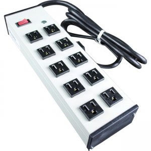 Wiremold Plug-In Outlet Center 10-Outlet Power Strip UL210BC