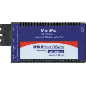B+B SmartWorx 10/100Mbps Miniature Media Converter IMC-350-SSMR-PS