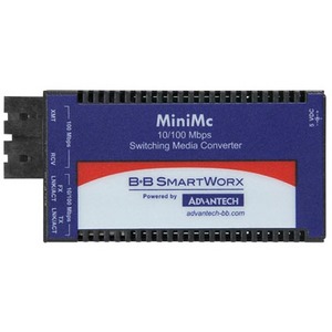 B+B SmartWorx 10/100Mbps Miniature Media Converter IMC-350-SSR-PS