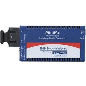 B+B SmartWorx 10/100Mbps Miniature Media Converter with LFPT IMC-350-SSR-PS-A