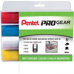 Pentel PROGear Wet-Erase Liquid Chalk Marker SMW56PGPC4M1 PENSMW56PGPC4M1