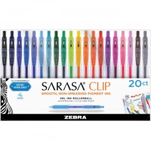 Zebra Pen Clip Medium Point Gel Ink Rollerball 47220 ZEB47220
