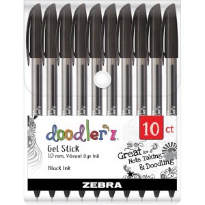 Zebra Pen Doodler'z Gel Stick Pens 41910 ZEB41910