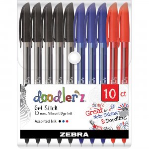 Zebra Pen Doodler'z Gel Stick Pens 41970 ZEB41970