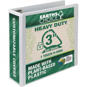Samsill Earth's Choice One Touch Biobased USDA Certified 3" View Binder 19887 SAM19887
