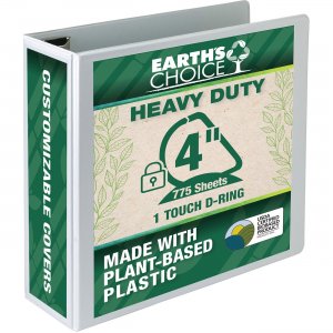 Samsill Earth's Choice One Touch Biobased USDA Certified 4" View Binder 19897 SAM19897