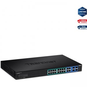 TRENDnet 20-Port Gigabit Web Smart 370W PoE+ Switch TPE-1620WSF