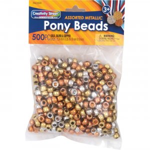 Pacon Metallic Pony Beads 3549 PAC3549