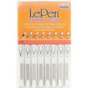 Marvy LePen Technical Drawing Pen Set 41008A UCH41008A