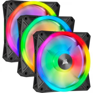 Corsair iCUE RGB 120mm PWM Triple Fan With Lighting Node CORE CO-9050098-WW QL120