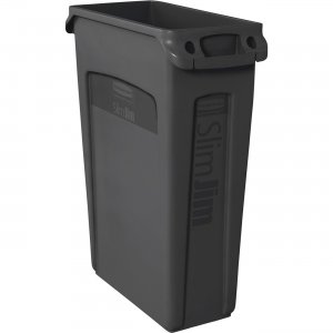 Rubbermaid Commercial Slim Jim Vented Container 354060BKCT RCP354060BKCT