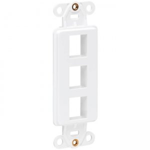 Tripp Lite Center Plate Insert, Decora Style - Vertical, 3 Ports N042D-003V-WH