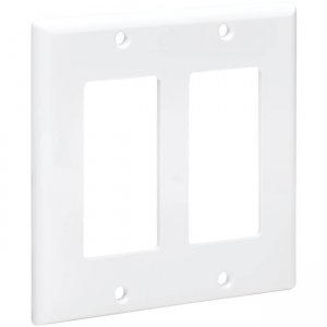 Tripp Lite Double-Gang Faceplate, Decora Style - Vertical, White N042D-200-WH