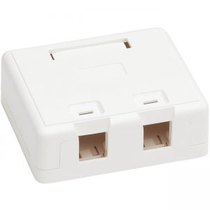 Tripp Lite Surface-Mount Box for Keystone Jacks - 2 Ports, White N082-002-WH