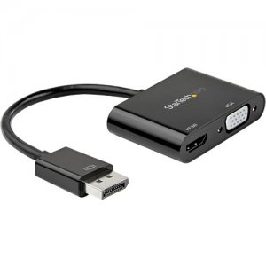 StarTech.com DisplayPort To HDMI VGA Adapter - 4K 60Hz DP2VGAHD20