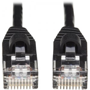 Tripp Lite Cat6a 10G Snagless Molded Slim UTP Network Patch Cable (M/M), Black, 10 ft N261-S10-BK