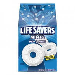 LifeSavers Hard Candy Mints, Pep-O-Mint, 50 oz Bag LFS27625 27625