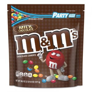 M & M's Milk Chocolate Candies, Milk Chocolate, 38 oz Bag MNM55114 55114