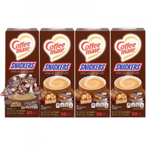 Coffee mate Liquid Coffee Creamer, Snickers, 0.38 oz Mini Cups, 200 Cups/Carton NES61425CT 61425