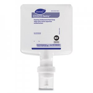 Diversey Soft Care Sentry Foaming Antibacterial Hand Soap, Fragrance-Free, 1.3 L Cartridge Refill, 6/Carton DVO101100320 101100320