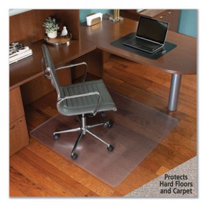ES Robbins Floor+Mate, For Hard Floor to Medium Pile Carpet up to 0.75", 46 x 48, Clear ESR121442