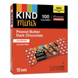 KIND Minis, Peanut Butter Dark Chocolate, 0.7 oz, 10/Pack KND27961 27961